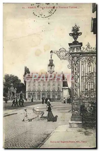 Cartes postales Nancy Place Stanislas et nouveau theatre