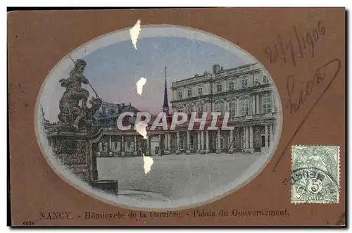 Cartes postales Nancy Hemicycle de la Carriere Palais du gouvernement
