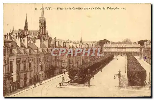 Ansichtskarte AK Nancy Place de la Carriere Prise de L Arc de Triomphe