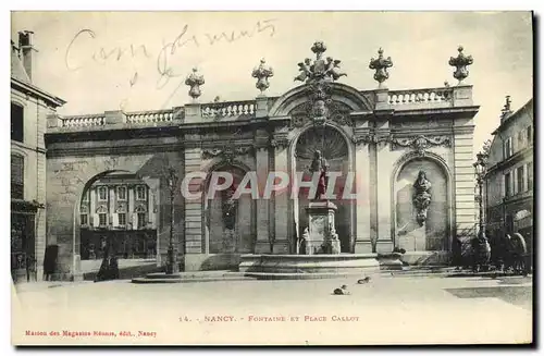 Cartes postales Nancy Fontaine Et Flace Callot