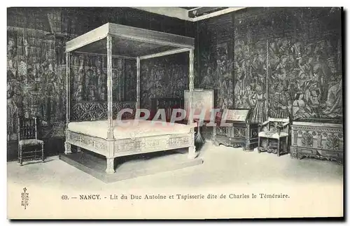 Cartes postales Nancy Lit du Duc Antoine et Tapisserie dite de Charles le Temeraire