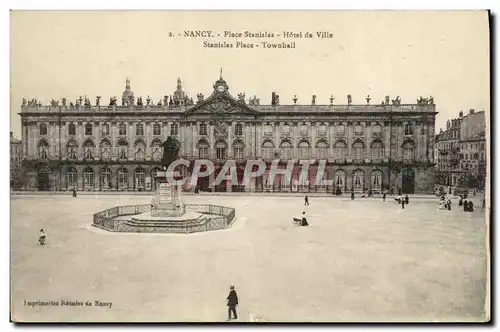 Cartes postales Nancy Place Stanislas Hotel de Ville