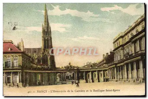 Cartes postales Nancy L Hemicycle de la Carriere et la Basilique Saint Epvre