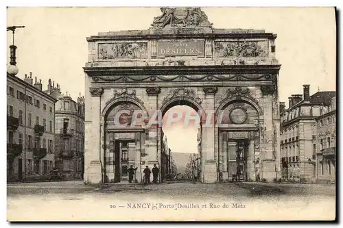 Cartes postales Nancy Porte Desilles et Rue De Metz