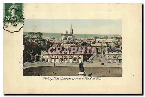 Cartes postales Nancy Vue generale prise de l hotel de ville