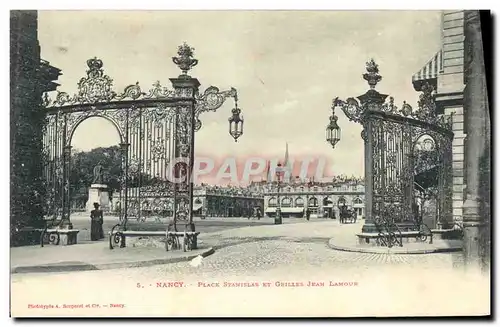 Cartes postales Nancy Place Stanislas et Grilles Jean Lamour