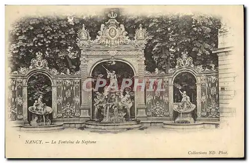 Cartes postales Nancy La Fontaine de Neptune