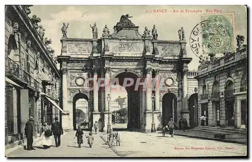 Cartes postales Nancy Arc de Triomphe Rue Here