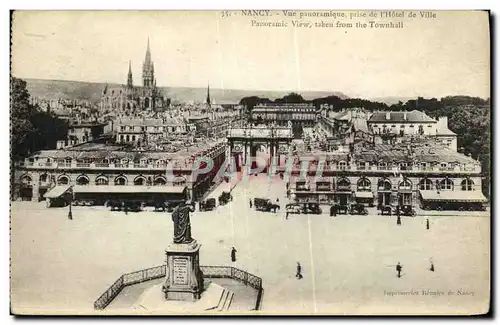 Cartes postales Nancy Vue panoramique prise de l hotel de ville