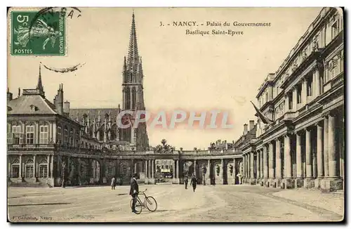 VINTAGE POSTCARD Nancy Palate Of Government Basilica Epvre Saint