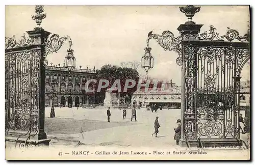 Cartes postales Nancy Grilles de Jean Lamour Place et Statue Stanislas