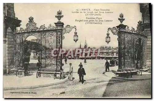 Ansichtskarte AK Nancy PLace Stanislas Grille en fer forge par Jean Lamour