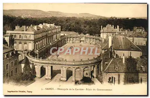 Ansichtskarte AK Nancy Hemicycle de la Carriere Palais Du Gouvernement