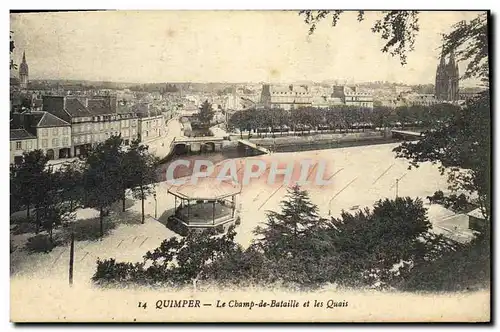 Ansichtskarte AK Quimper Le champ de bataille et les quais