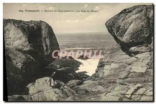 Ansichtskarte AK Penmarch Rochers de Saint Guenole Le Saut du Moine