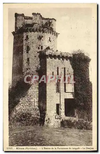 Cartes postales Elven l Entree de la Forteresse de Largoet Le Donjon