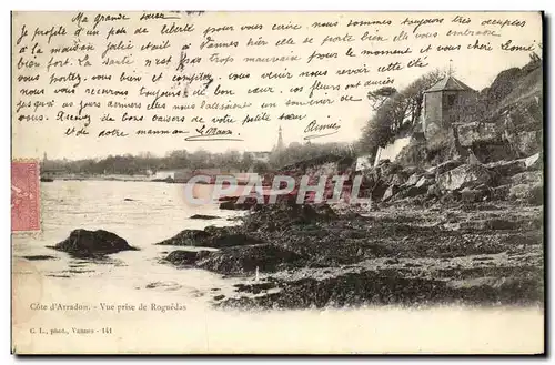 Cartes postales Cote d Arradon Vue prise de Roguedas