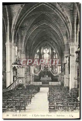 Cartes postales Bar le Duc L Eglise Saint Pierre Interieur