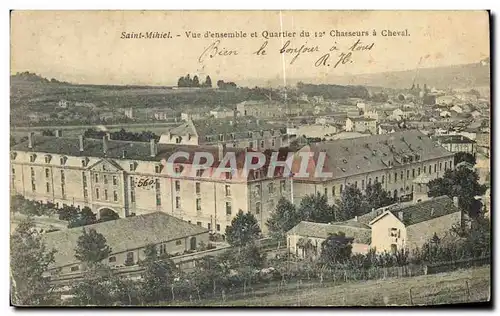 Cartes postales Saint Mihiel Vue d ensemble et Quartier du 12eme Chasseurs a Cheval Militaria