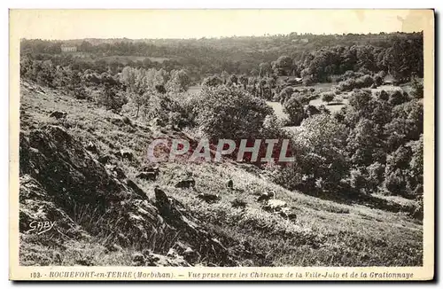 Cartes postales Rocherfort en Terre Vue prise vers les Chateau de la Ville Julo et de la Grationnaye