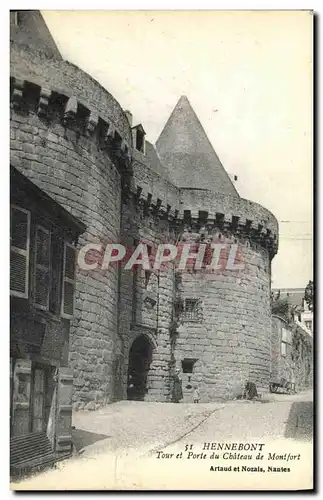 Ansichtskarte AK Hennebont Tour et Porte du Chateau de Montfort