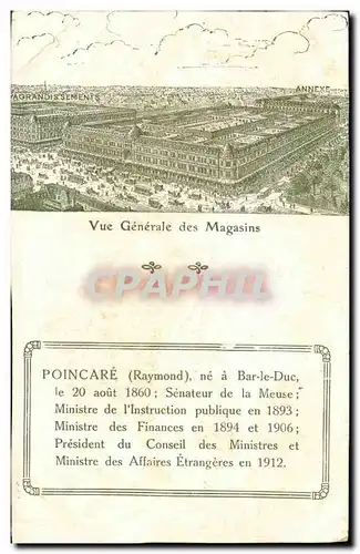 Cartes postales Vue Generale des Magasins Bar le Duc Poincare