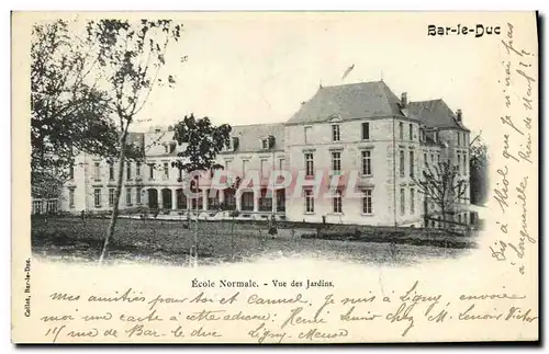 Cartes postales Bar le Duc Ecole Normale Vue des Jardins