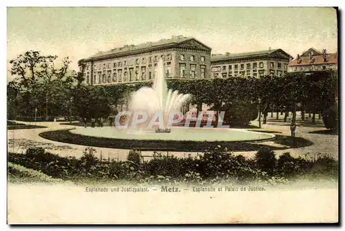 Cartes postales Esplanade et Palais de Justice Metz