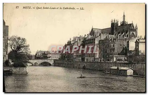 Cartes postales Metz Quai Saint Louis et la Cathedrale