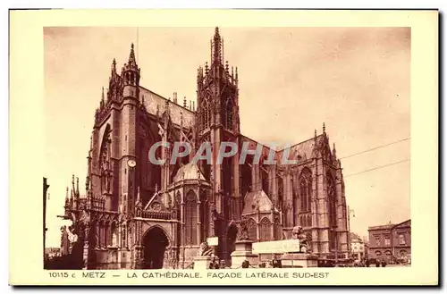 Cartes postales Metz La Cathedrale Facade Laterale Sud Est