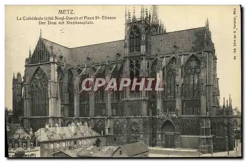 Cartes postales Metz La Cathedrale et Place St Etienne