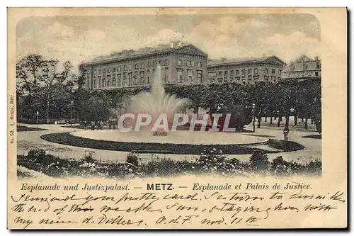 Cartes postales Metz Esplanade et Palais de Justice