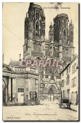 Cartes postales Toul Cathedrale et Hotel de Ville