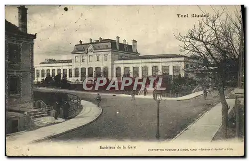 Cartes postales Toul illustre Exterieur de la Gare