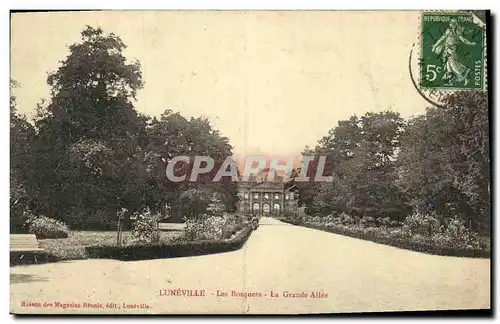 Cartes postales Luneville Les Bosquets La Grande Allee