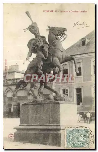 Cartes postales Luneville Statue du General Lasalle Hussard Militaria