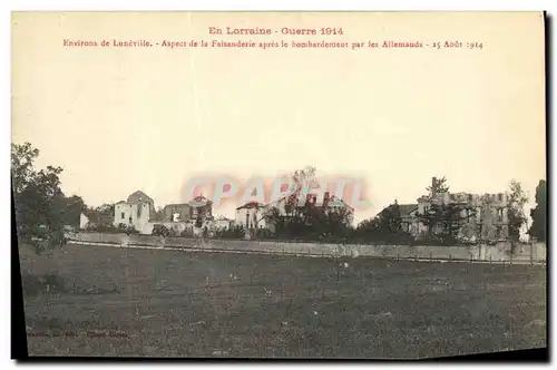 Ansichtskarte AK Environs de Luneville Aspect de la Faisanderie apres le bombardement par les Allemands Militaria