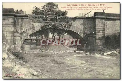 Ansichtskarte AK La Guerre en Lorraine en Luneville Les Allemands font sauter avant de quitter Luneville le pont