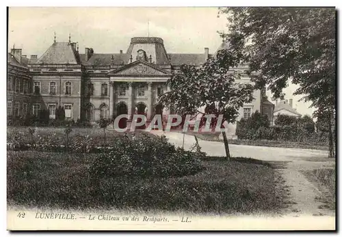 Cartes postales Luneville Le Chateau vu des Remparts