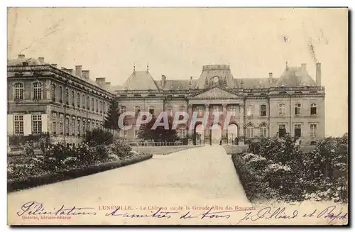 Cartes postales Luneville Le Chateau vu de la Grande Allee des Bosquets