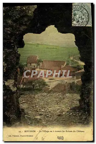 Cartes postales Mousson Le Village vu a travers les Ruines du Chateau