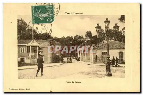 Cartes postales Toul illustree Porte de France