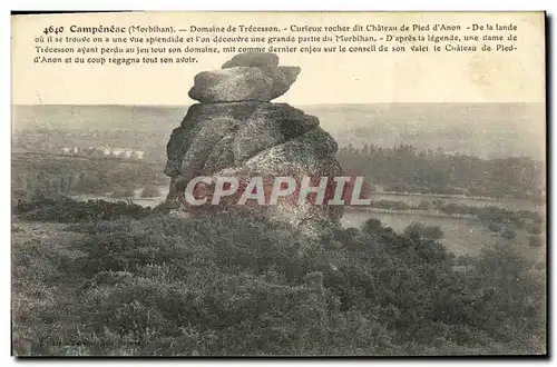 Ansichtskarte AK Campeneac Domaine de Trecesson Curieux rocher dit Chateau de pied d Amon
