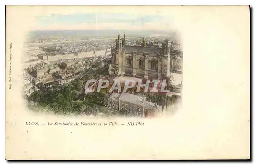 Cartes postales Lyon Coteau et Basilique de N D de Fourviere