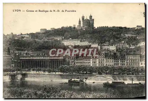 Ansichtskarte AK Lyon Coteau et basilique de ND de Fourviere