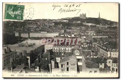 Ansichtskarte AK Lyon Panorama de la Ville La Place Bellecour