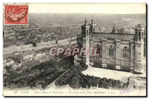 Ansichtskarte AK Lyon Notre Dame de Fourviere Vue Prise de la Tour Metallique