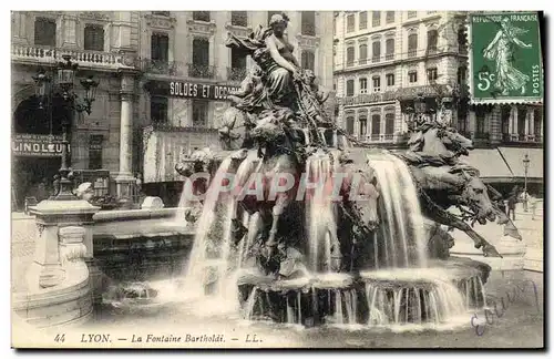 Ansichtskarte AK Lyon La Fontaine Bartholdi