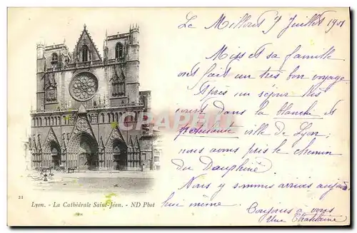 Cartes postales Lyon La Cathedrale Saint Jean