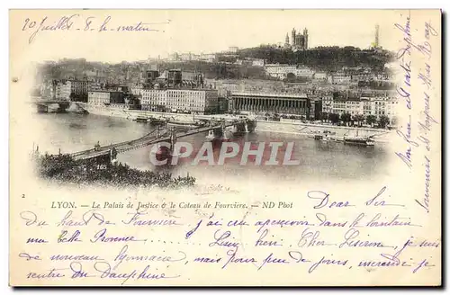 Cartes postales Lyon Le Palais de Justice le Coteau de Fourviere